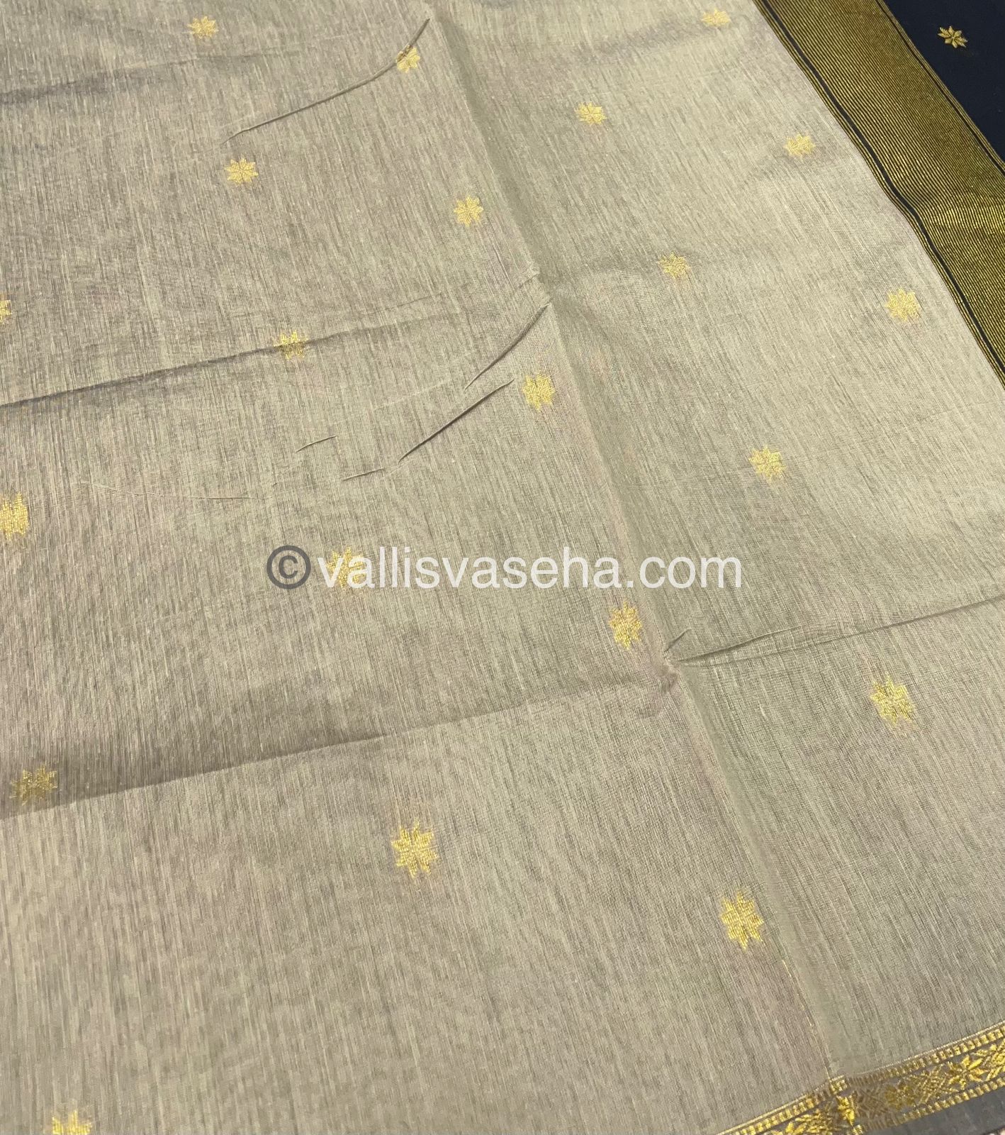 Semi Maheshwari Silk Cotton Saree - VVMSC002