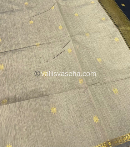 Semi Maheshwari Silk Cotton Saree - VVMSC002