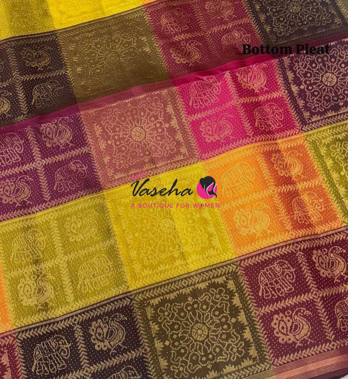 Pure Soft Silk Saree - Partly Pallu -  Half & Half Saree - VVPSS088