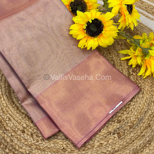 Semi Bridal Tissue Sarees | Jothika Hit Design |Pink Mixed Gold - VVJTS001