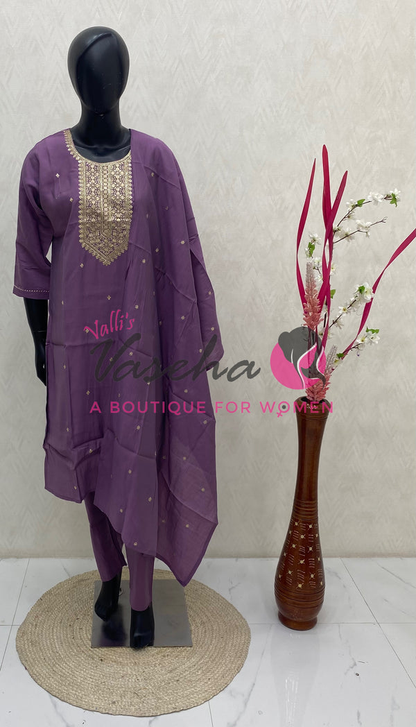Ready Made |Salwar, Kameez & Duppatta(3pc) | Vedika Silk  | VVRMS023