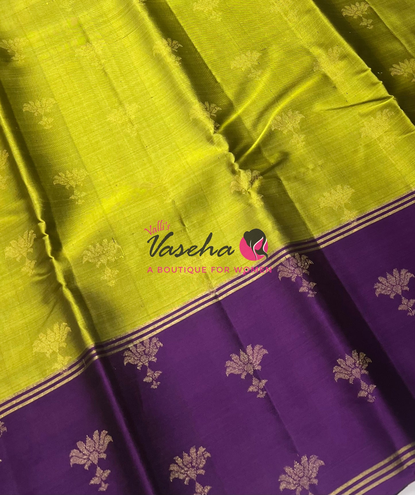 Half Mix - Pure Soft Silk Saree - Long Retta Petta Border with Butta - VVPSS084