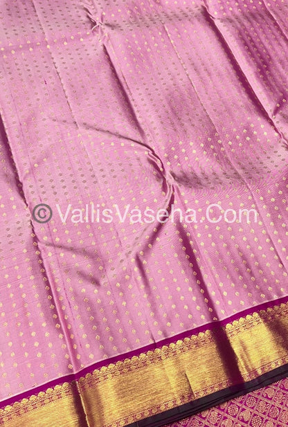 Pure Kanchipuram Silk Saree - Lakshadeepam Butta - Baby Pink Shade - VVPS006