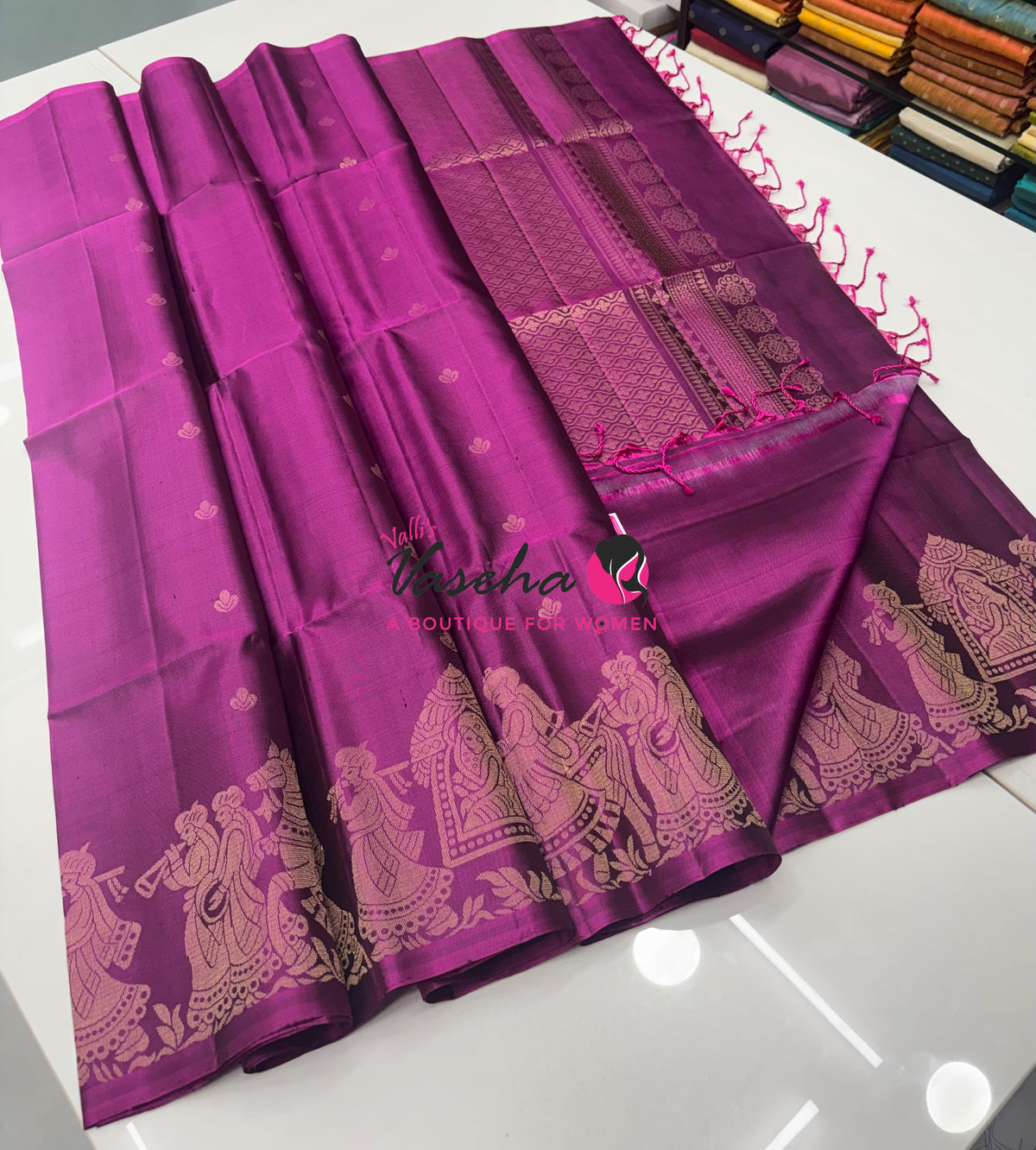 Pure Soft Silk Saree  - Purple Shade - VVPSS094