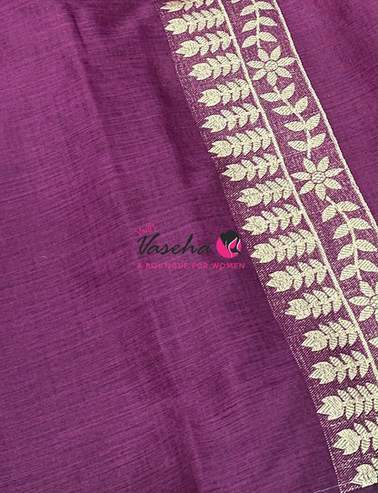 Banarasi - Heritage Meenakari Silk -   Wine Shade - VVBHS016