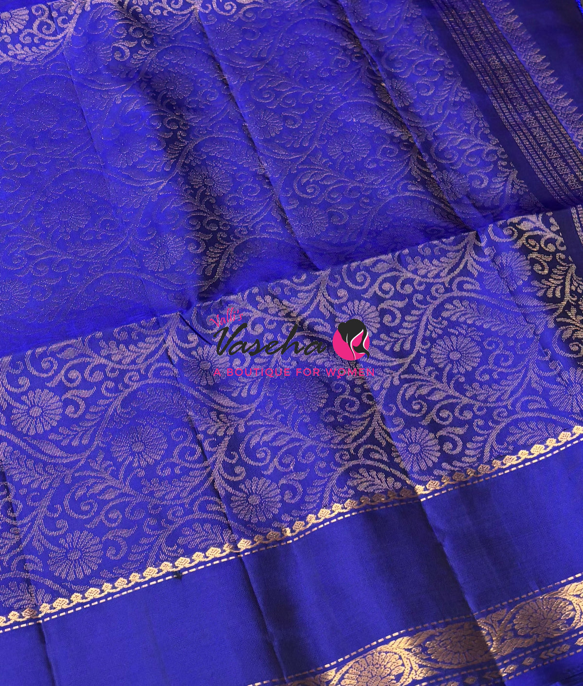 Pure Soft Silk Saree  - Blue Shade - VVPSS101