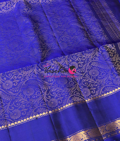 Pure Soft Silk Saree  - Blue Shade - VVPSS101
