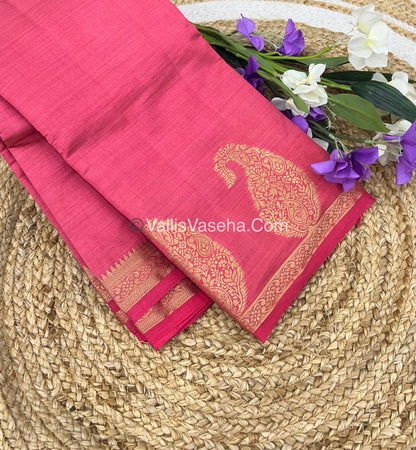 Semi Tussar Silk  - Pink Shade - Small Mango Butta - VVSTS002
