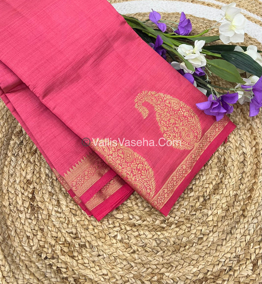 Semi Tussar Silk  - Pink Shade - Small Mango Butta - VVSTS002