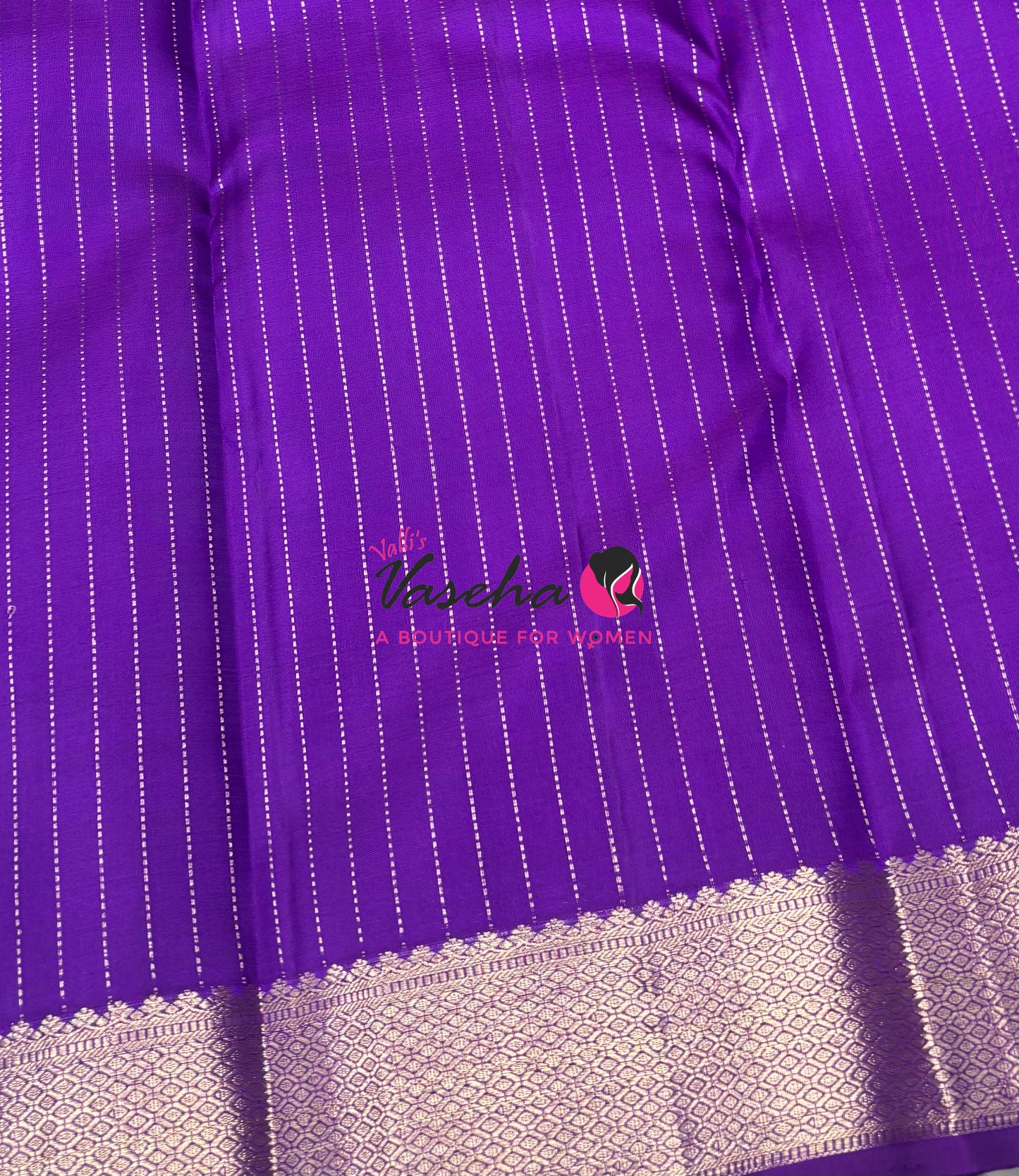 Pure Kanchipuram Silk Saree - Vairavoosi Design  - Purple Shade  - VVPS087