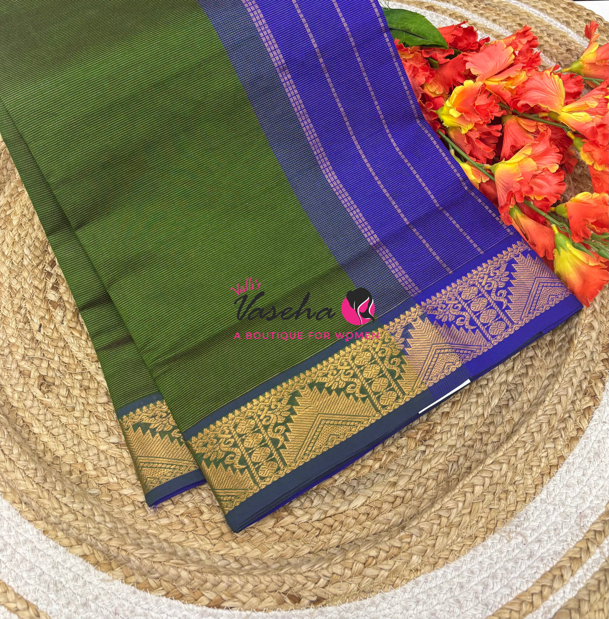 Semi Silk Cotton Saree | Vairavoosi  Design |VVSSC017