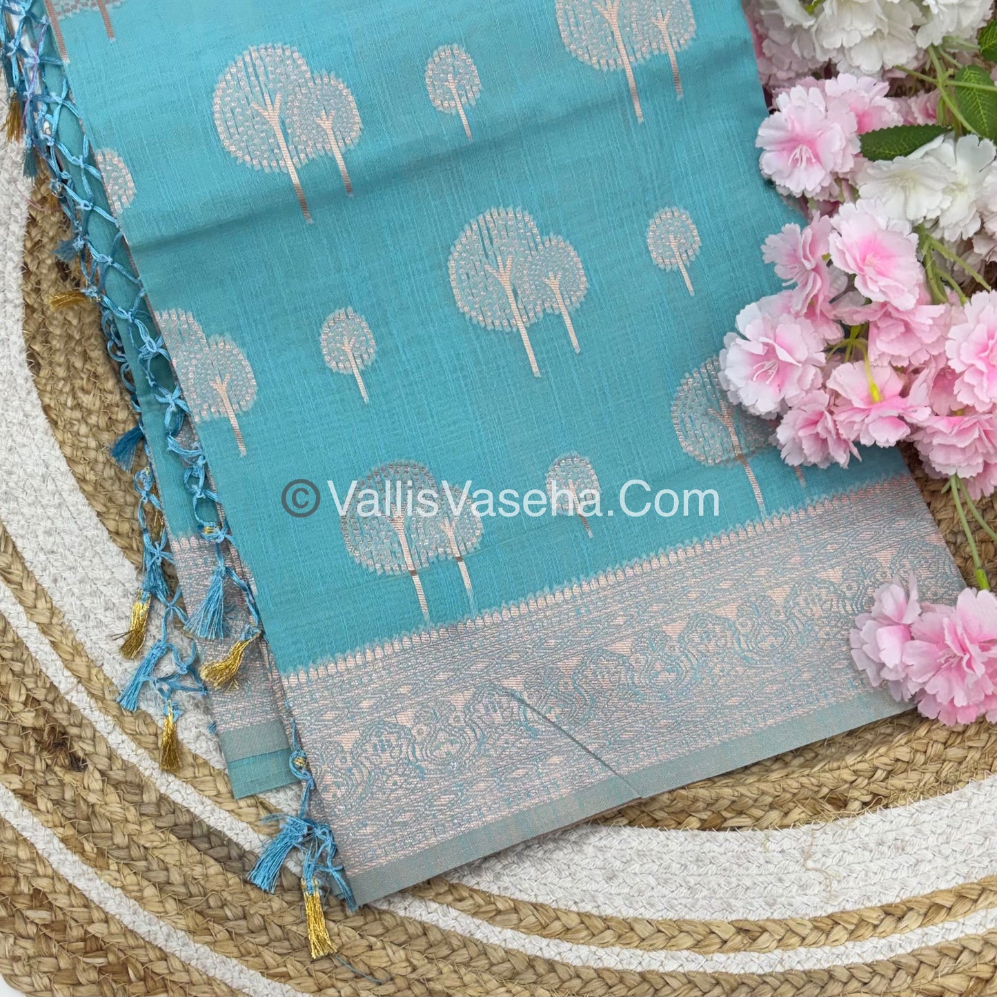 Fancy Saree - Mixed Variety - Light Blue Shade - VVFBS001