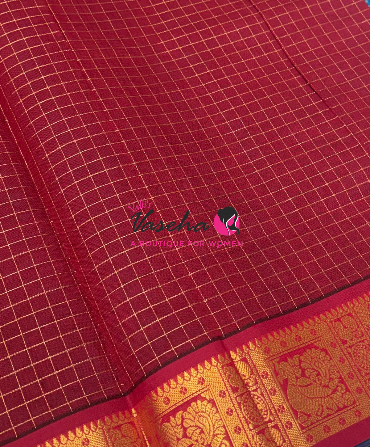 Semi Silk Cotton Saree | Lakshadeepam Design |VVSSC009