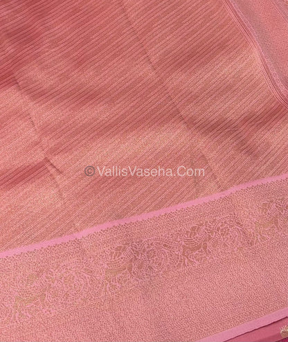 Semi Kanchi Silk - Pink & Light Pink Shade  - VVSKS004