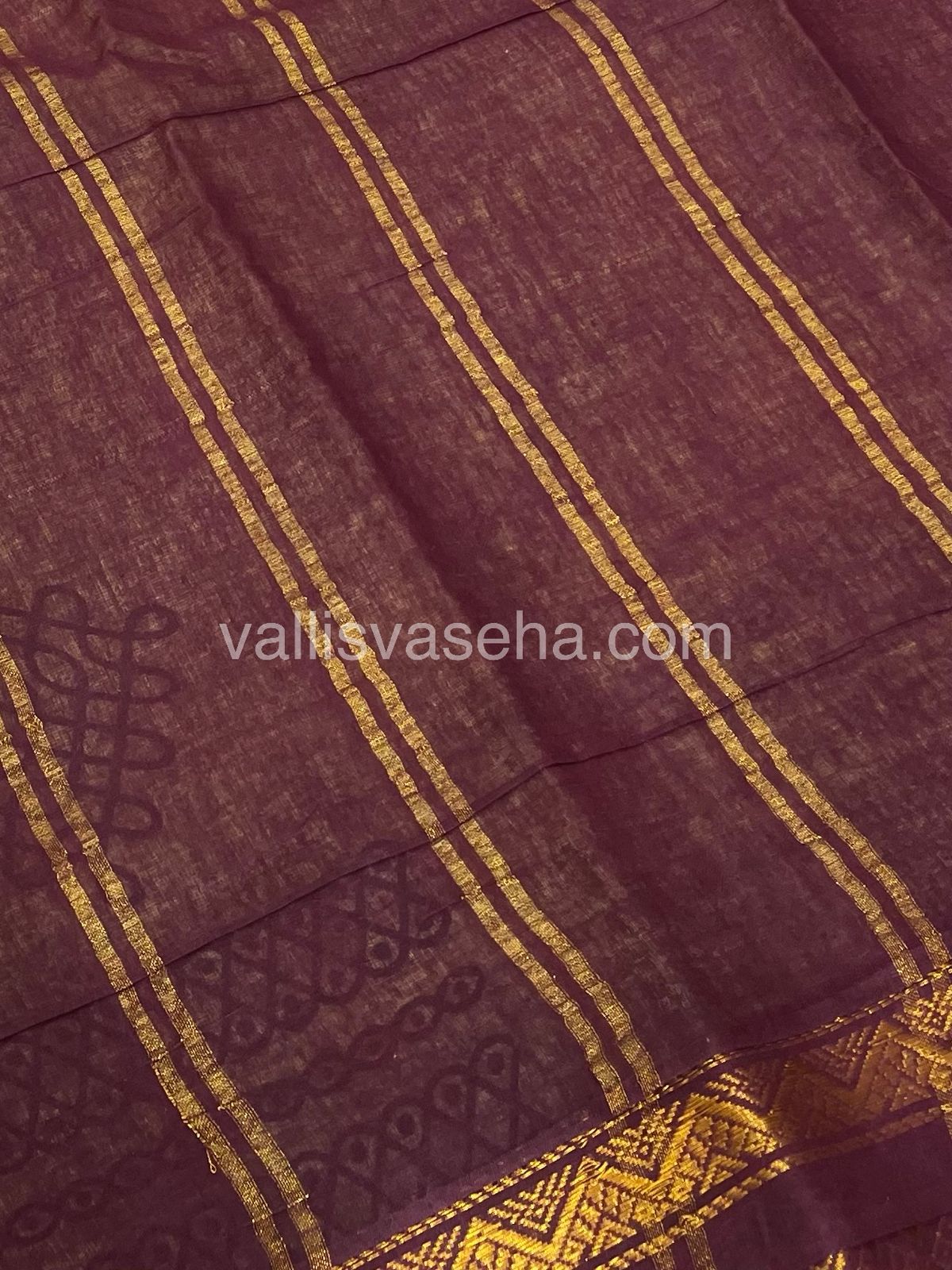Sungudi Cotton Saree  - Kolam Print  - VVSKP002