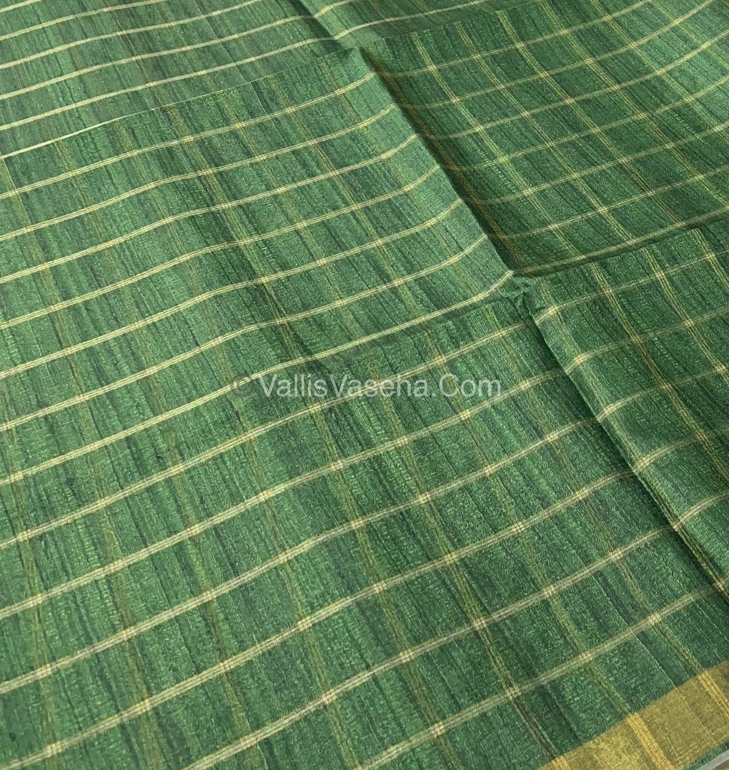 Semi Gicha Tussar Silk Saree - checks pattern - VVSGT001