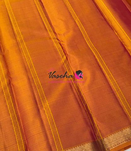 Pure Soft Silk Saree  - Pink With Yellow Combo - VVPSS146