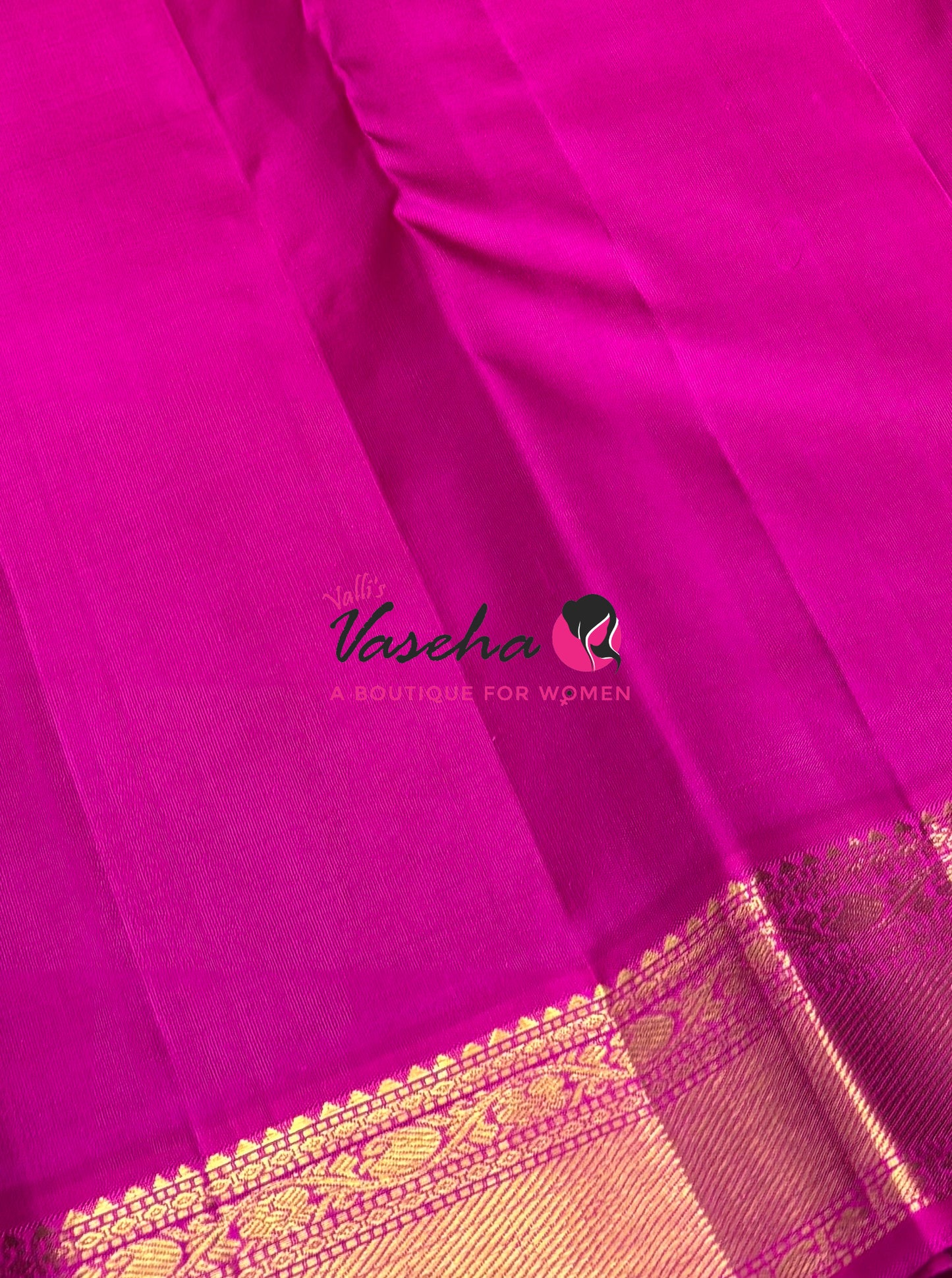 Pure Kanchipuram Silk Saree - Purplish Pink & Pink Combo  - VVPS025