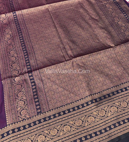 Semi Soft Silk - Violet With Blue Shade -VVSSS031 - 5