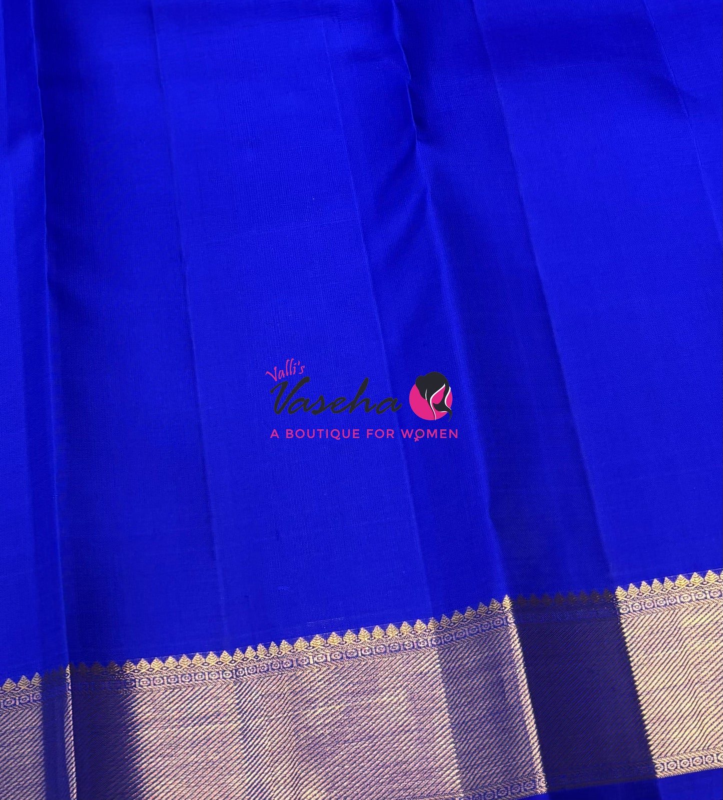 Pure Kanchipuram Silk Saree - Blue Shade - VVPS068