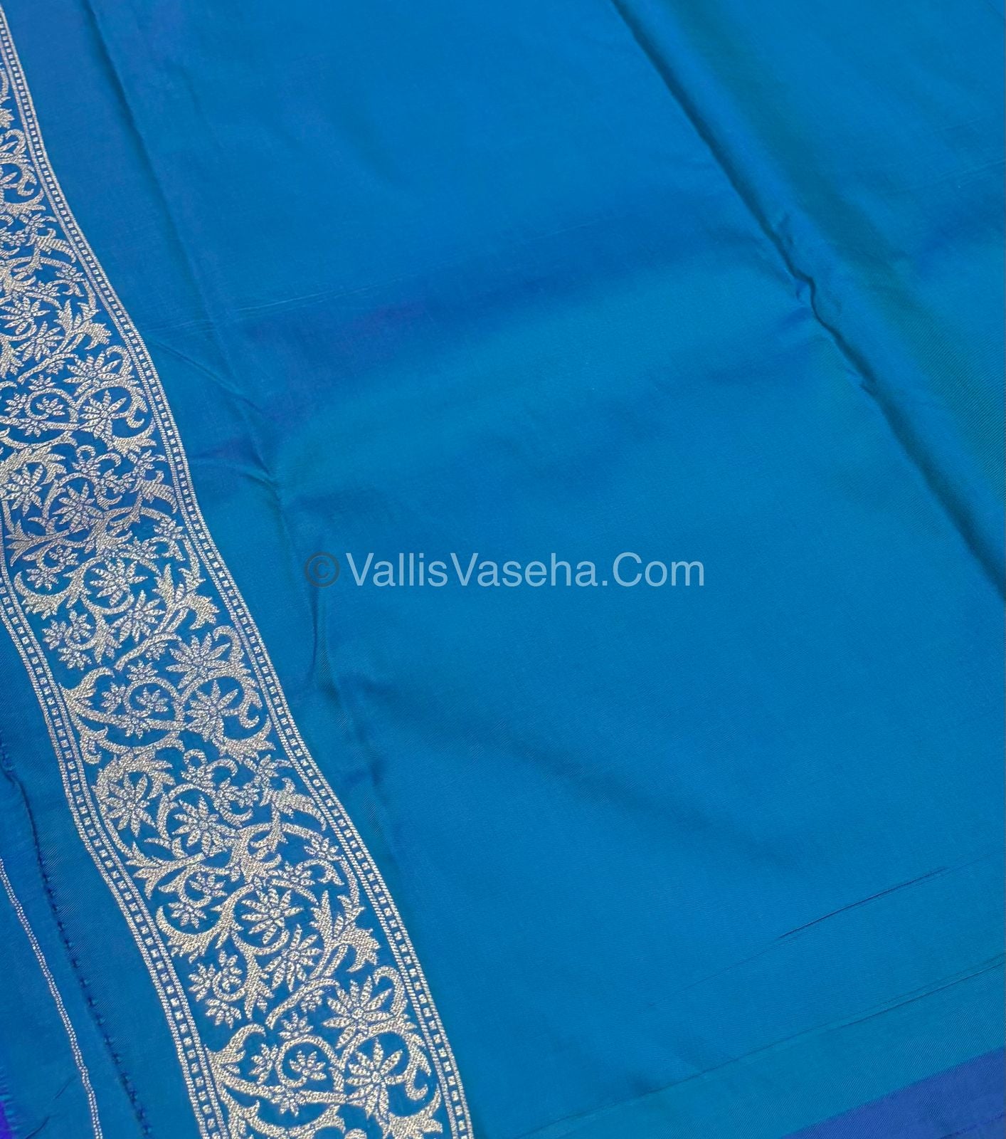 Semi Soft Silk - Border less - Blue Shade -VVSSS025