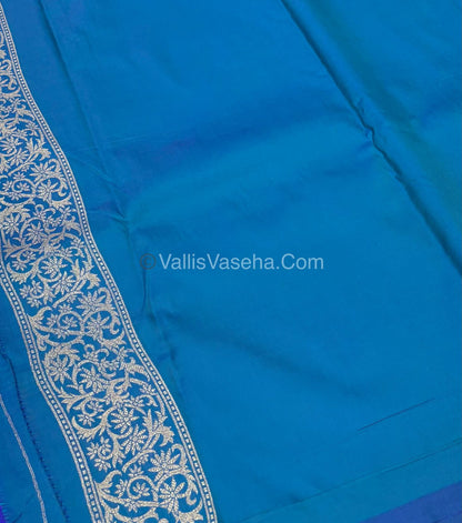 Semi Soft Silk - Border less - Blue Shade -VVSSS025
