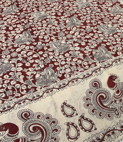 Pure Kalamkari Cotton Saree - VVPKC002