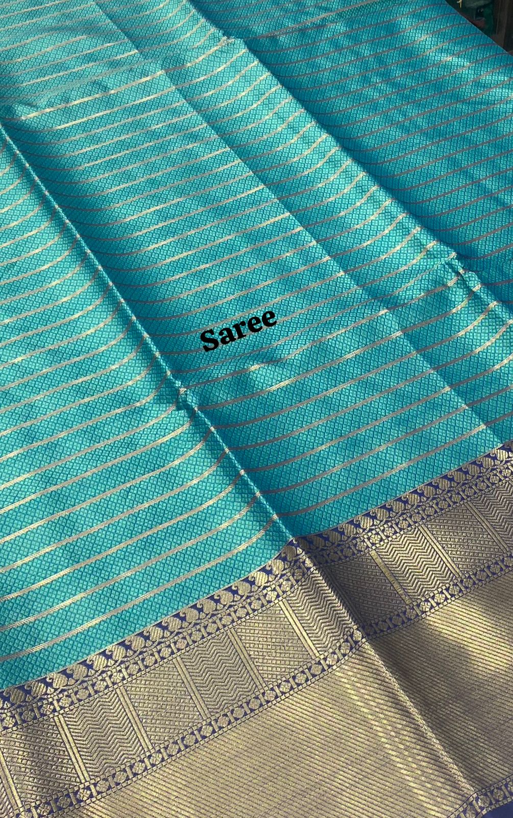 Banarasi - Kathan Silk Saree - Ramar Blue shade - VVBKS001