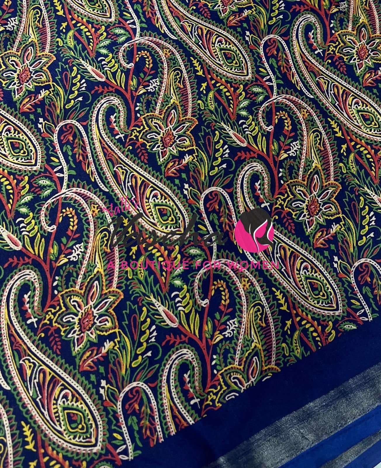 Casual Wear - Fancy Printed Silk  - Navy Blue Shade - VVFPS001