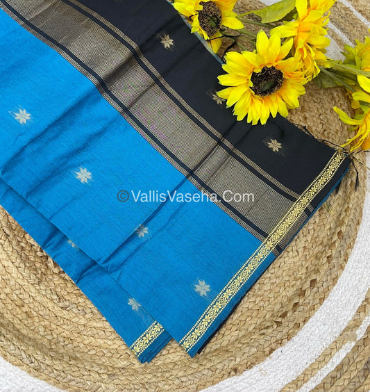Semi Maheshwari Silk Cotton Saree - VVMSC002