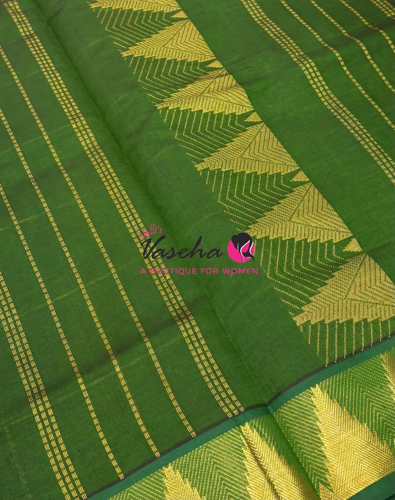 Semi Silk Cotton Saree - Checked Pattern with Butta  - VVSSC012