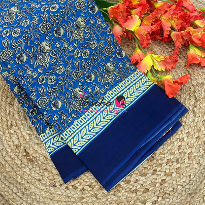 Pure Soft Mul Mul Cotton Sarees - Hand Block Prints - VVMMC011