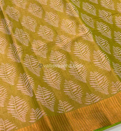 Semi Tussar Silk - Green Shade - VVSTS001