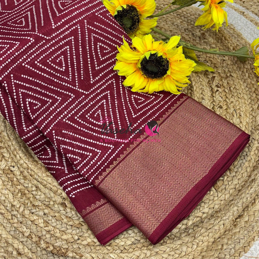 Semi Binny Silk | Maroon |VVSBS007