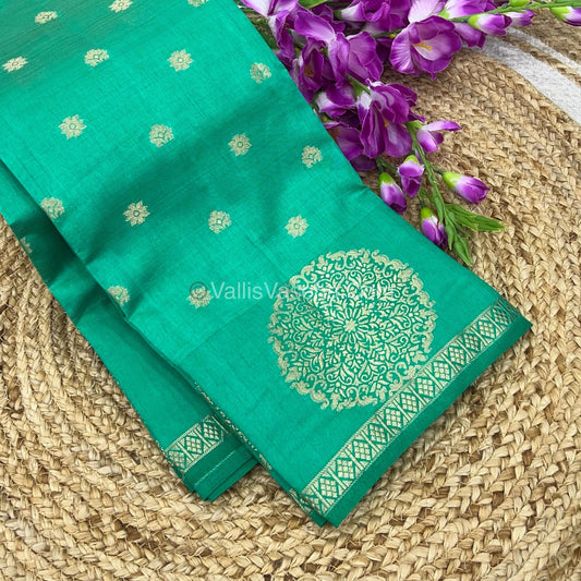 Semi Tussar Silk Saree -Sea Green shade - VVSTS035