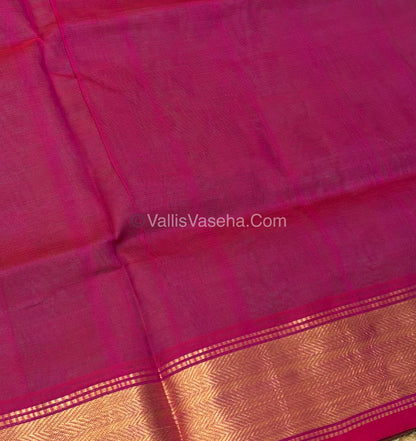 Pure Silk Cotton Sarees - Green & Pink Shade - VVPSC008