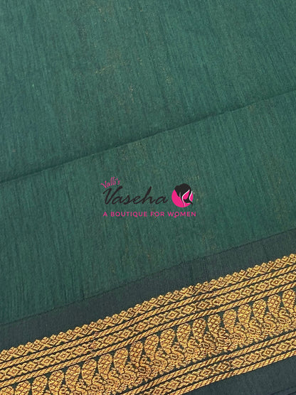 Kalyani Cotton Saree - Maroon With Green Shade - VVKC002
