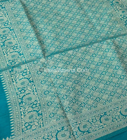 Banarasi - Heritage Silk - Semi Kathan Silk - Blue  Shade- VVBHS004
