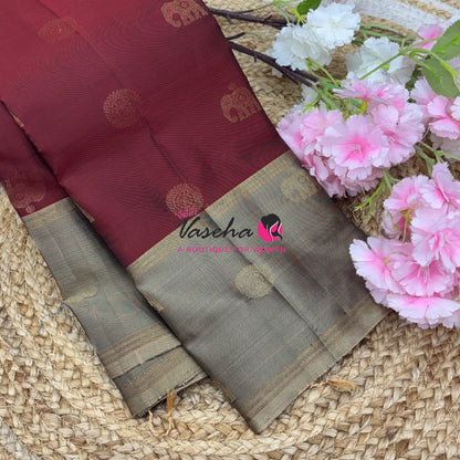Half Mix - Pure Soft Silk Saree - Retta Petta Border - VVPSS154