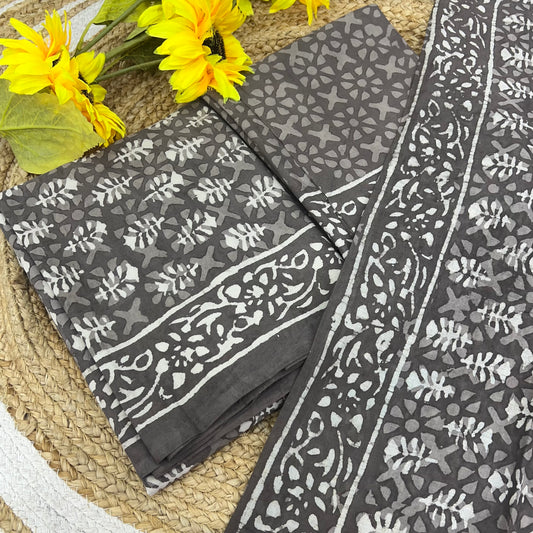 Pure Mul Mul Cotton - Bagru/ Dabu Print - VVUSM002