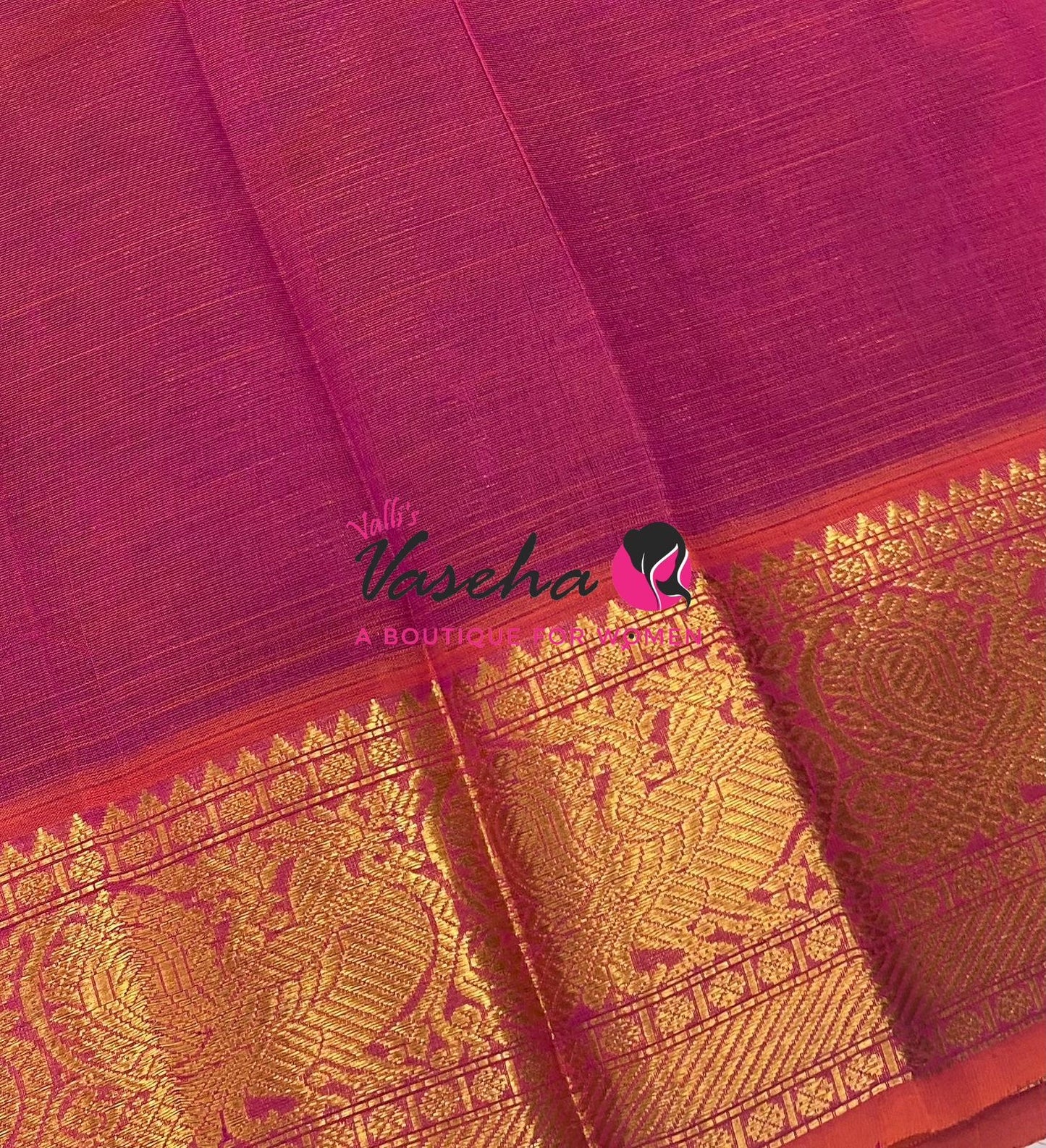 Pure Silk Cotton Saree - Vairavoosi checks - Mayil & Chakkaram - VVMCV001