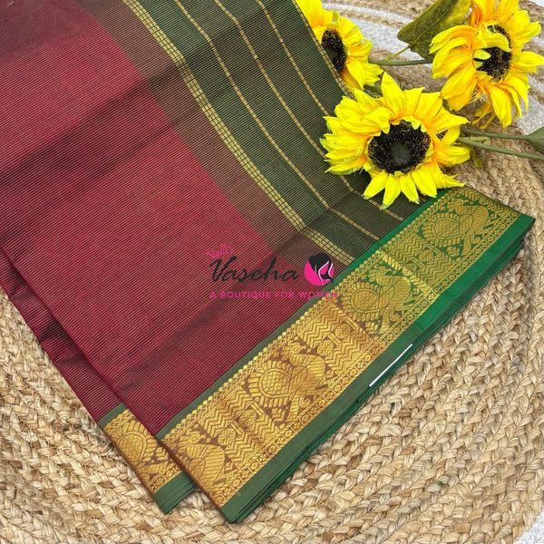 Pure Silk Cotton Saree - Vairavoosi Design - VVSCV005
