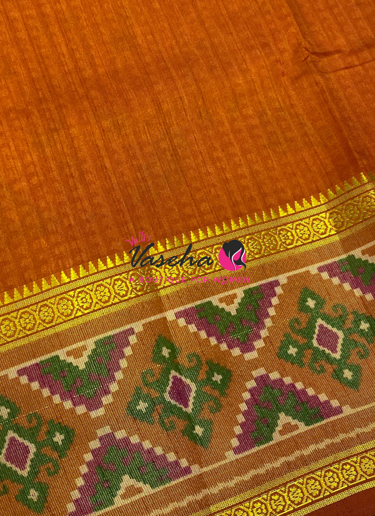 Semi Patola | Printed Silk Saree - Purple With Pink Combo - VVSPS002