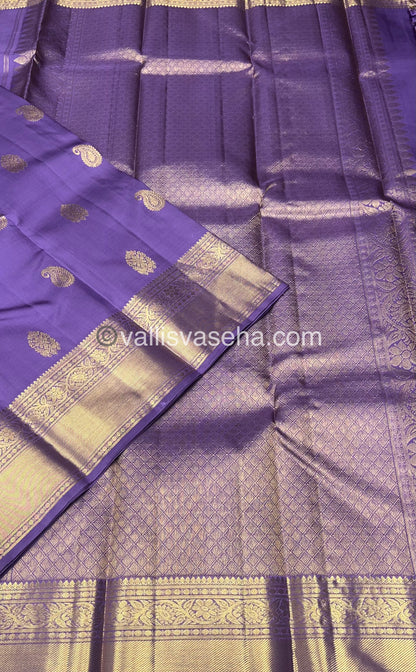 Pure Kanchipuram Silk Saree - Lavender Shade - VVPS010