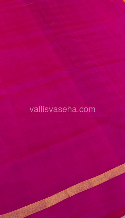 Pure Silk Cotton Saree - Nayanthara Checks - Pazhum Pazhamum Checks Design - VVPPSC01