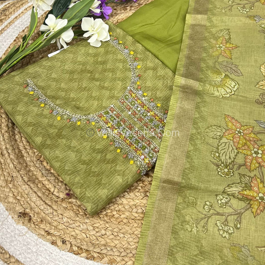 Tissue Linen Salwar Material  | VVUSM007