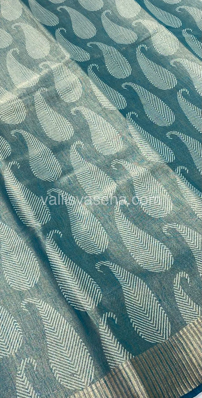 Semi Tussar Silk - Ramar Blue Shade - VVSTS001