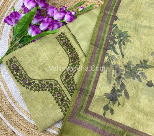 Tissue Linen Salwar Material  | VVUSM009