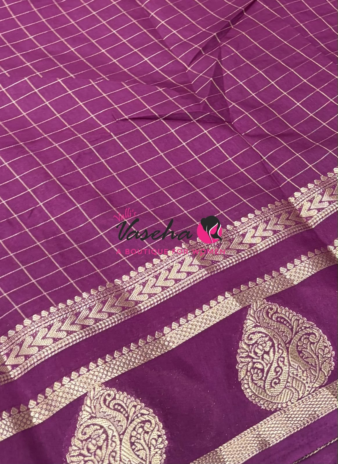 Semi Tussar Silk Saree | Wine Shade |VVSTS061