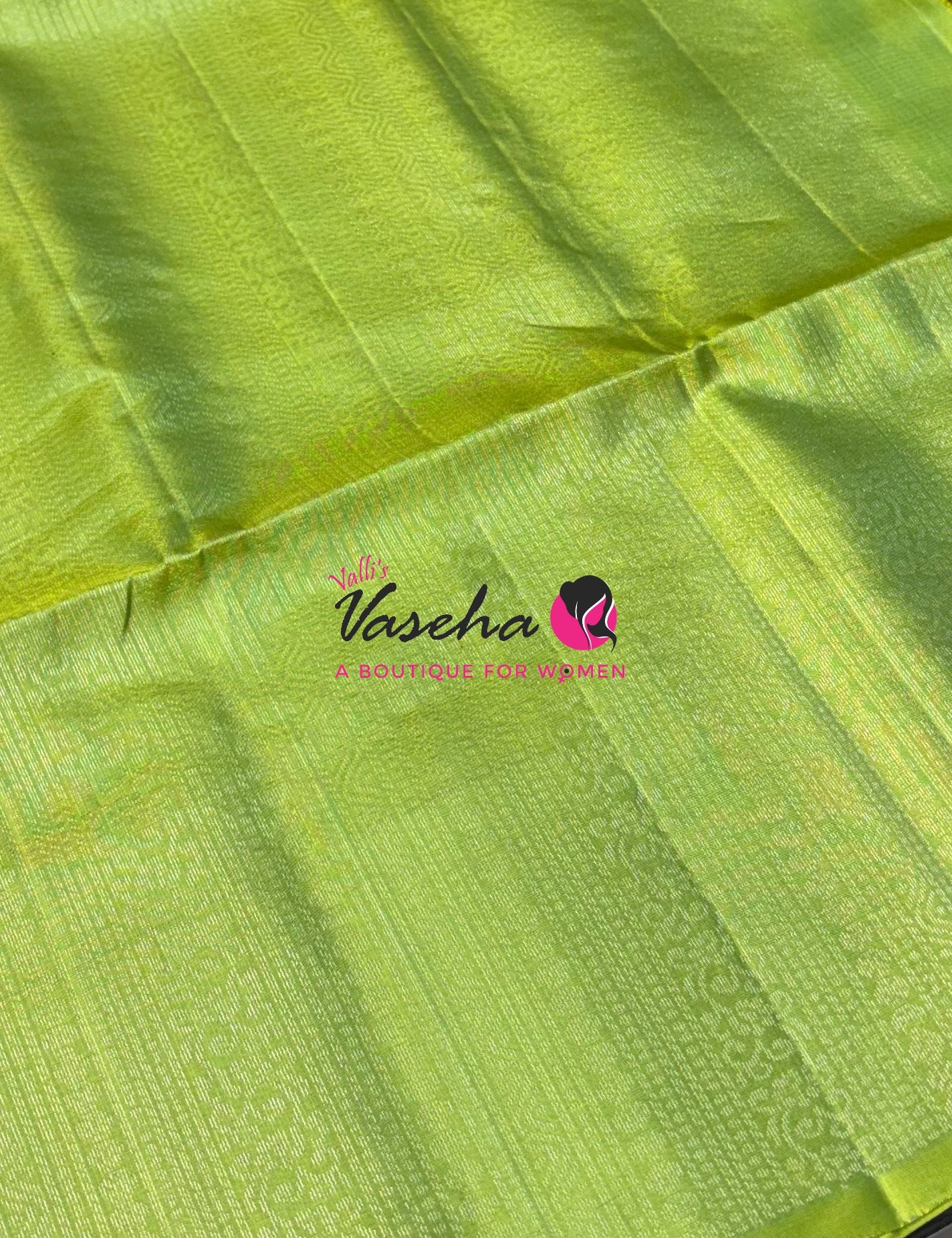 Pure Soft Silk Saree -  Black & Green Shade - VVPSS086